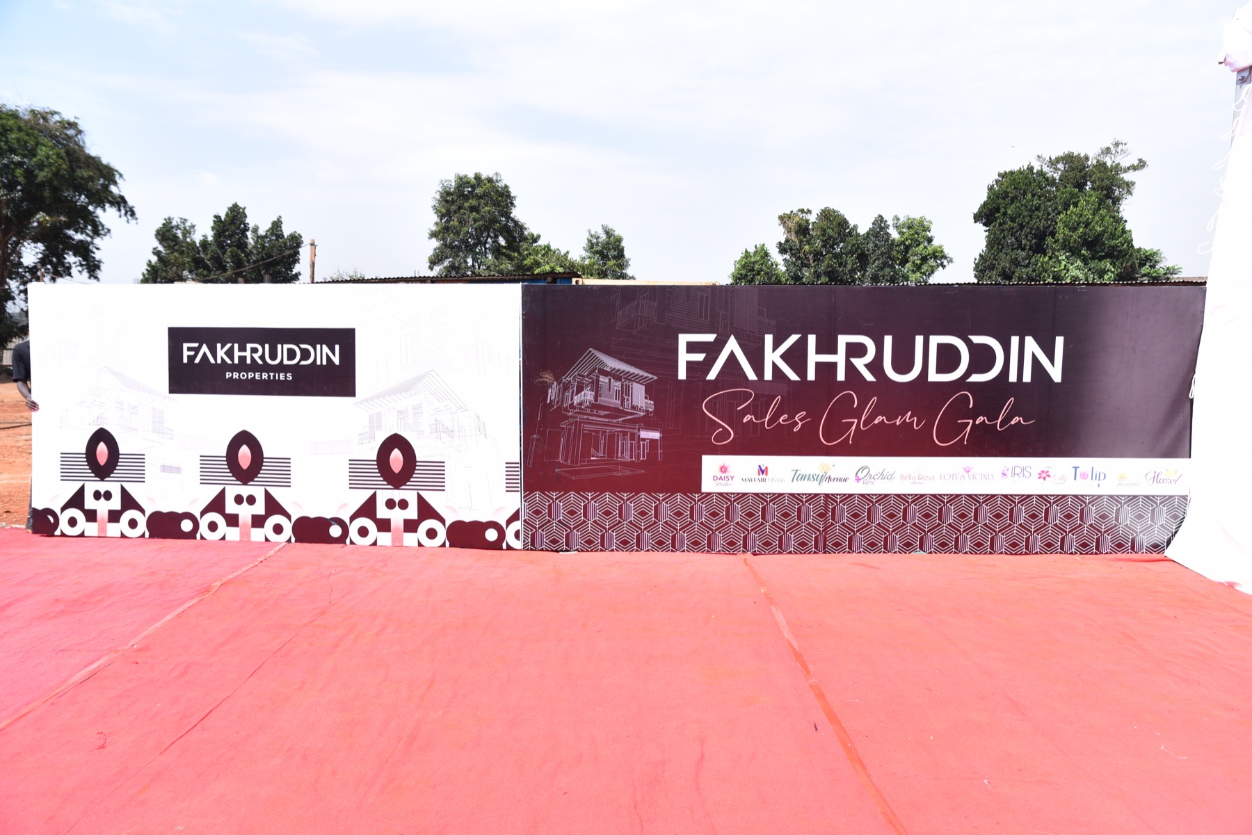 Fakhruddin Sales Glow Gala entrance branding and red carpet