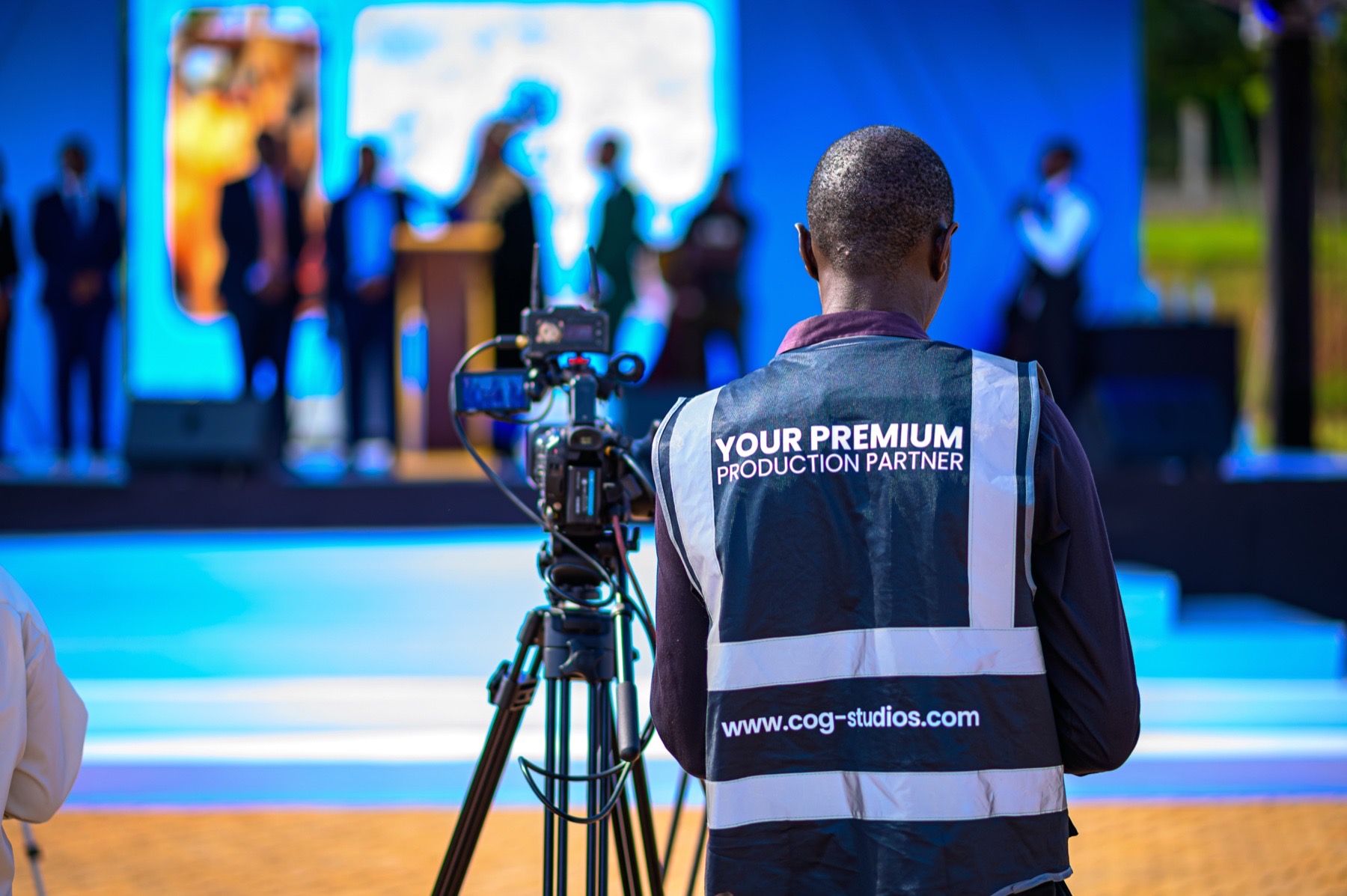 COG Studios camera operator filming a live corporate event