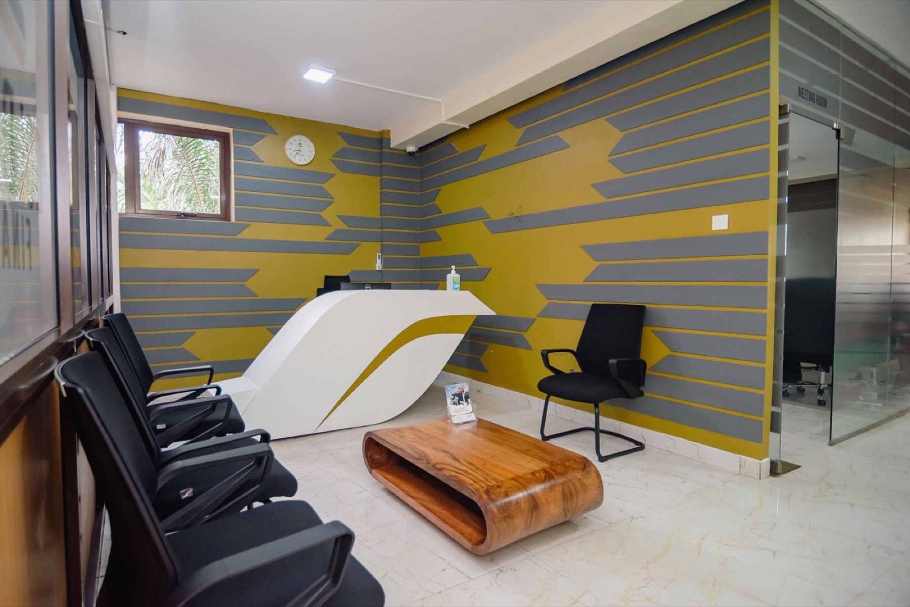 Contemporary commercial reception area in Kampala
